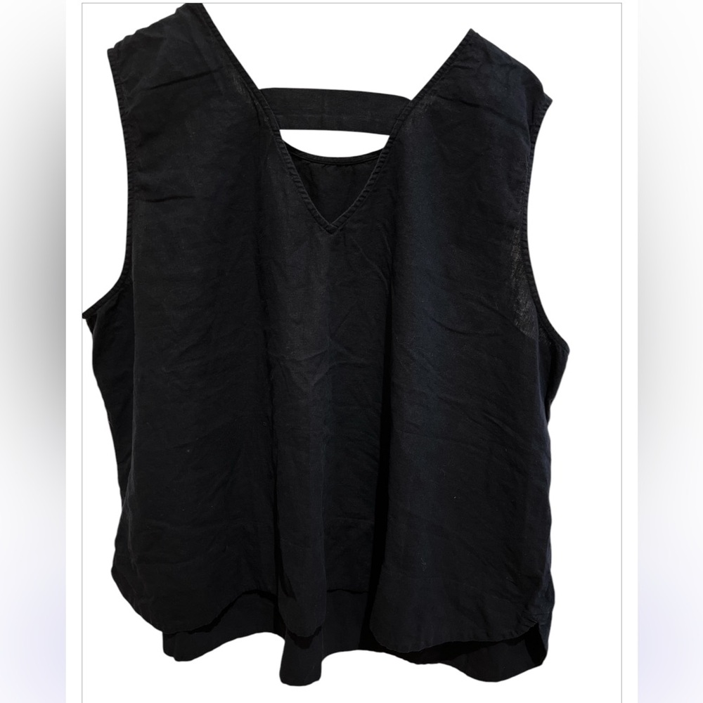 LOFT navy blue tank top with decorative back/ size 2X